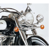 Twinlight auxiliary headlight set (high beam) incl. holder and cable chrome for Suzuki VL 800 Intruder LC Volusia (2001-2016)