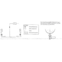 Twinlight auxiliary headlight set (high beam) incl. holder and cable chrome for Suzuki VL 800 Intruder LC Volusia (2001-2008) with original windscreen