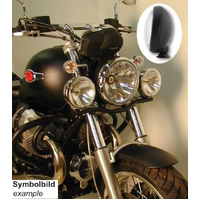 Twinlight auxiliary headlight set (high beam) incl. holder and cable black for Moto Guzzi C 940 Bellagio /Aquila Nera (2007-2014)
