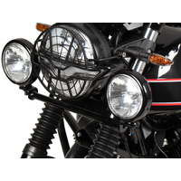 Twinlight auxiliary headlight (high beam) incl. bracket and cable black for Moto Guzzi V7 Stone Special Edition (850cc) (2022-2023)
