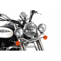 Twinlight auxiliary headlight set (high beam) incl. holder and cable chrome for Triumph Bonneville America/Speedmaster (2011-2017)