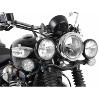 Twinlight auxiliary headlight set (high beam) incl. bracket and cable black for Triumph Bonneville Speedmaster (2018-)