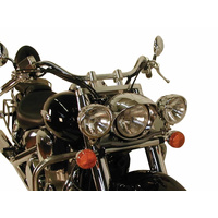 Twinlight auxiliary headlight set (high beam) incl. holder and cable chrome for Honda VTX 1300 (2003-2007)