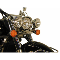 Twinlight auxiliary headlight set (high beam) incl. holder and cable chrome for Honda VT 750 Shadow (2008-)