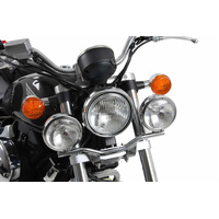 Twinlight auxiliary headlight set (high beam) incl. holder and cable chrome for Honda VT 750 S/RS (2010-2011)