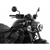Twinlight auxiliary headlight set (high beam) incl. holder and cable black for Honda CMX 500 Rebel (2020-)