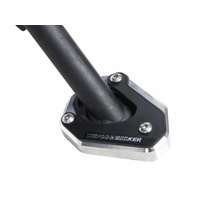 Side stand plate silver/black for Kawasaki Ninja 400 (2018-2023)