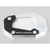 Side stand plate silver/black for BMW R 1200 RT (2005-2013)