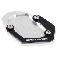 Side stand plate silver/black for BMW R 1200 GS Adventure (2006-2013)