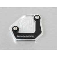 Side stand plate silver/black for BMW F 650 GS (2008-2011)