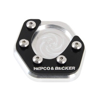 Side stand plate silver/black for KTM 690 Duke/R (2012-2015)