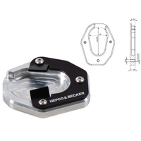 Side stand plate silver/black for Triumph Tiger 900 / GT / GT Pro / GT Low (NOT SUITABLE FOR Rally / Rally Pro) (2020-2023)