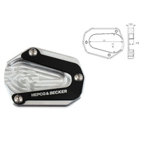 Side stand plate silver/black for Triumph Tiger 900 Rally / Rally Pro (NOT SUITABLE FOR GT / GT Pro/ GT LOW) (2021-2023)
