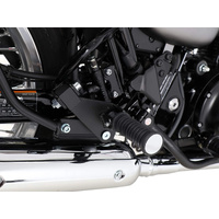 Pillion footrest relocation black for Kawasaki W 800 Street/cafe (2019-2025)