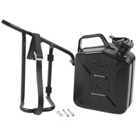 CANISTER 4 LTR. INCL. HOLDER LEFT CUTOUT - BLACK FOR HARLEY-DAVIDSON DYNA LOW RIDER/ WIDE GLIDE/STREET BOB / FAT