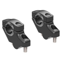 Handlebar riser with offset for Royal Enfield Interceptor 650 (2018 - ), 30mm high, 21mm back - black