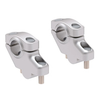 Handlebar riser with offset for Honda CB 600 F Hornet (2007-2015), 30mm high, 21mm back - Silver