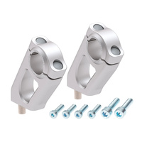 Handlebar riser with offset 20 mm high, 30 mm back, silver for BMW R 1200 GS Adventure (2008-2012)