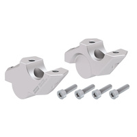 Handlebar riser with offset 30 mm high, 25 mm back, silver for BMW F 900 XR (2025-)