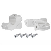 Handlebar riser with offset 32 mm high, 21 mm back, silver for BMW R 1300 R (2025-)