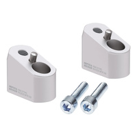 Handlebar riser with offset 30 mm high, 20 mm back, silver for Triumph Tiger Explorer 1200 (2012-2020)