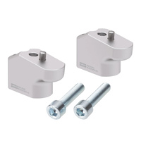 Handlebar riser with offset 30 mm high, 25 mm back, silver for Triumph Tiger 900 Rally / GT / Pro (2020-2023)