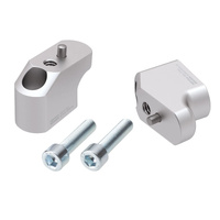 Handlebar riser with offset 30 mm high, 25 mm back, silver for Triumph Tiger 850 Sport (2021-2024)