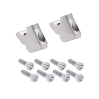 Handlebar riser with offset 30 mm high, 21 mm back, silver for Royal Enfield Super Meteor 650 (2023-)