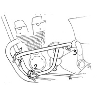 Chrome engine guard for Honda CB 750 F sevenfifty (1992-2003)