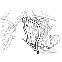 Chrome engine guard for Honda CM 125 (1982-1986)
