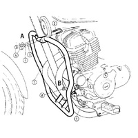 Chrome engine guard for Honda CA 125 Rebel (1995-2001)