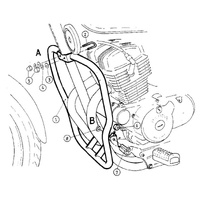 Chrome engine guard for Honda CMX 250 Rebel (1996-2001)