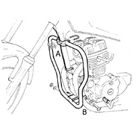 Chrome engine guard for Honda CB Two-Fifty (1996-1999)