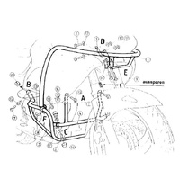 Engine guard black for Honda NT 650 V Deauville (1998-2005)