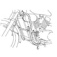 Chrome engine guard for Kawasaki VN 1500 cast wheel (1988-1992)