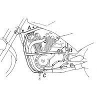 Chrome engine guard for Suzuki VX 800 (1990-1995)