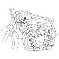 Engine guard black for Suzuki GSF 600 S/N Bandit (1996-1999)