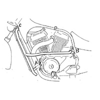 Chrome engine guard for Suzuki VS 600 (1995-1997)