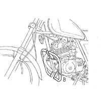 Chrome engine guard for Suzuki GN 125 (1991-1996)