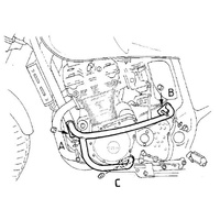 Chrome engine guard for Suzuki GSX 1200 (1999-2000)/GSF 1200 (2001-2005)