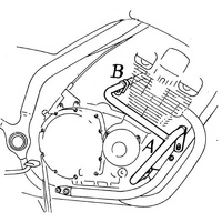 Chrome engine guard for Yamaha XJ 900 S Diversion (1994-2003)