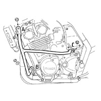 Engine guard black for Yamaha FZS 600 Fazer (1998-2004)