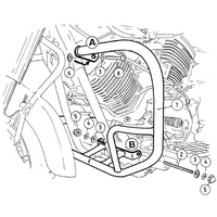 Chrome engine guard for Yamaha XVS 1100 Drag Star (1999-2002)