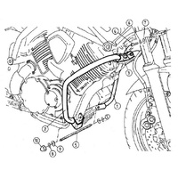 Chrome engine guard for Yamaha BT 1100 Bulldog (2001-2006)