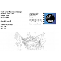White engine guard for Honda XRV 750 Africa Twin (1993-2003)