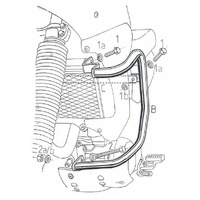 Engine guard black for Yamaha XTZ 660 T√©n√©r√© (1991-1993)