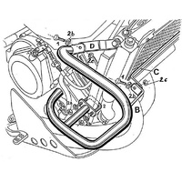 White engine guard for Yamaha XTZ 750 Super T√©n√©r√© (1989-1997)