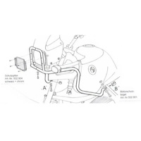 Tank guard for combination with engine guard 502901 black for BMW R 850 GS (1998-2000)/R 1100 GS (1994-1999)