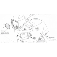 Tank guard for combination with engine guard 502901 chrome for BMW R 850 GS (1998-2000)/R 1100 GS (1994-1999)