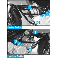 Engine guard silver for BMW F 800 S (2006-2011)